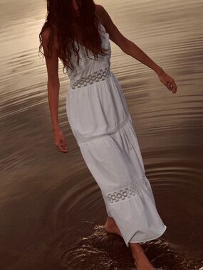 chinese dress ladies Zara Rose Crochet Maxi Dress